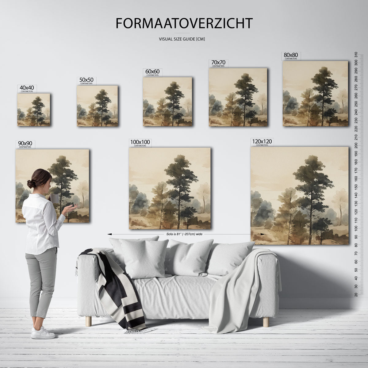 Landschap met bomen Poster