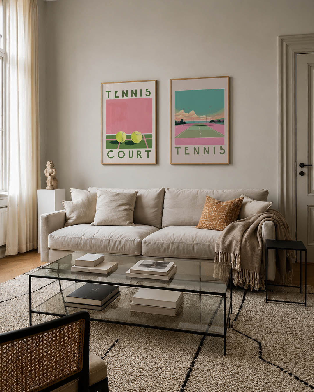 Tennisveld kleuren Posterset