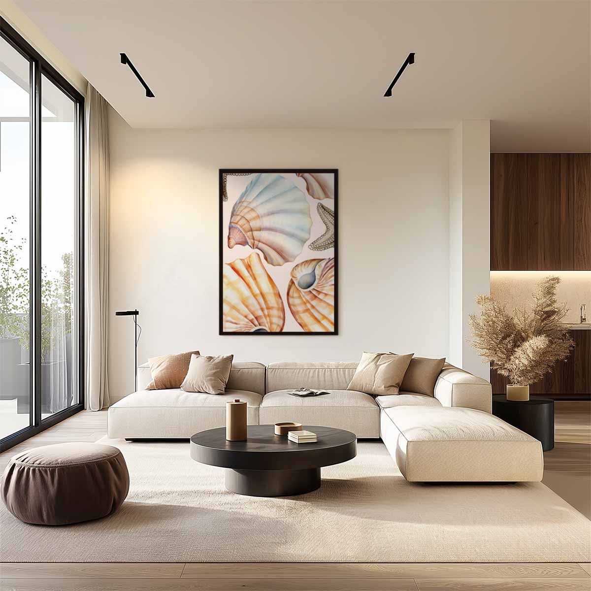 Zeeleven in Aquarel Kunstwerk-canvas-dibond-plexiglas-wanddecoratie-WallArtistic