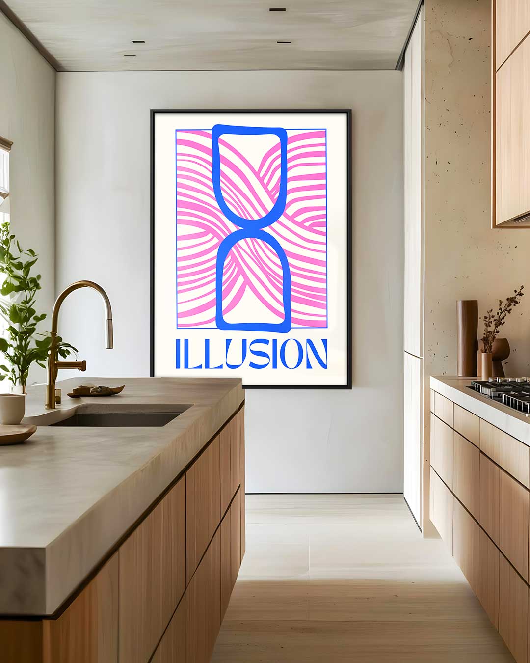 Optische Tijdillusie Kunstwerk-canvas-dibond-plexiglas-wanddecoratie-WallArtistic