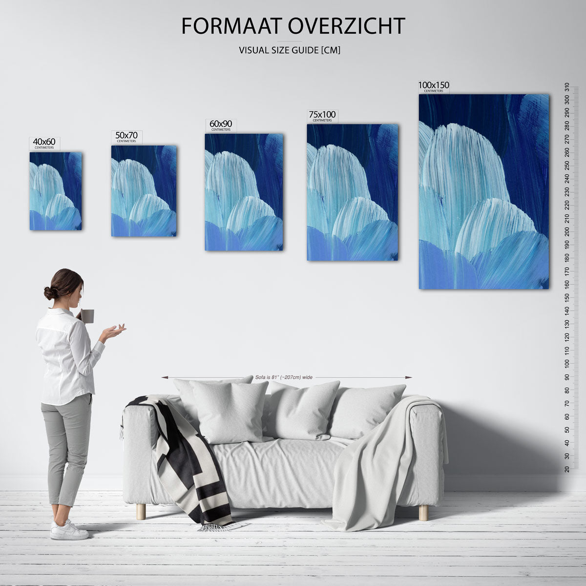 Kleurrijke borstelstreken Kunstwerk