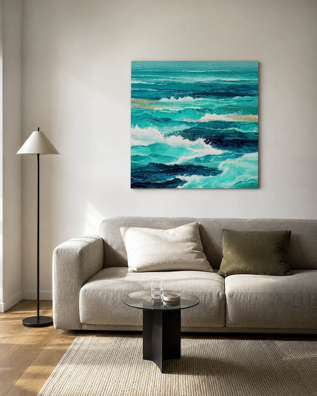 Dynamische zee Kunstwerk