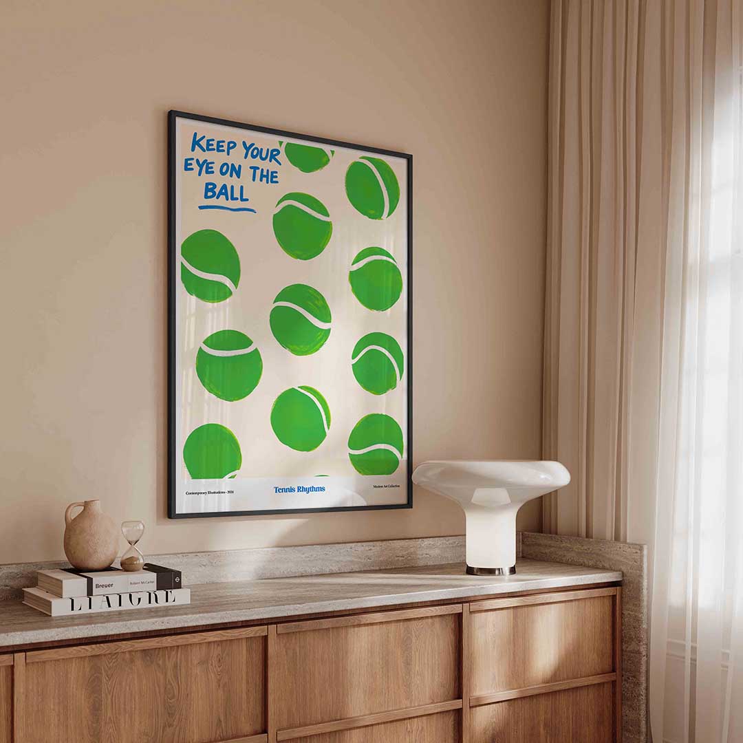 Tennisballen patroon Poster