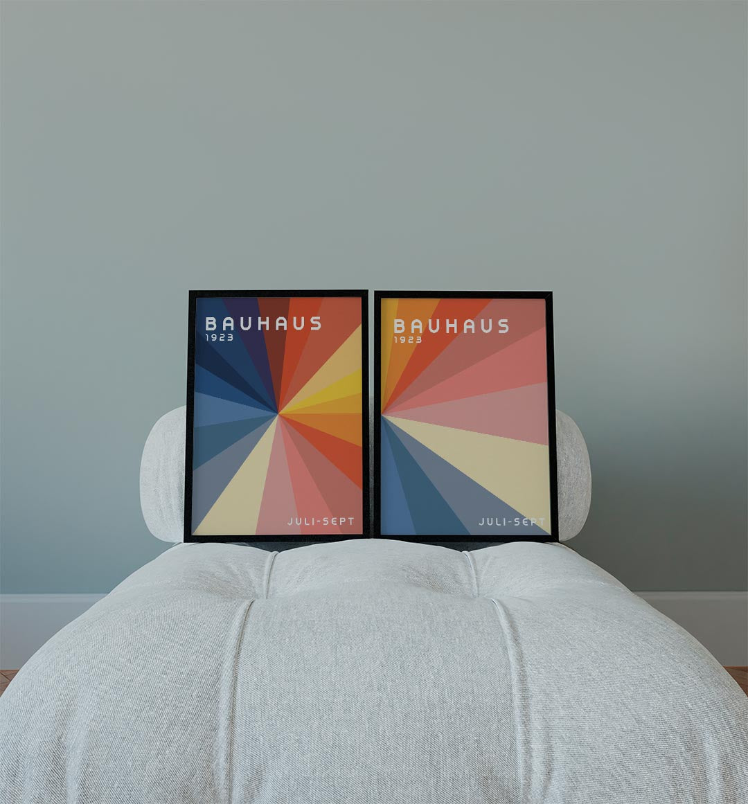 Kleurrijke stralen Posterset