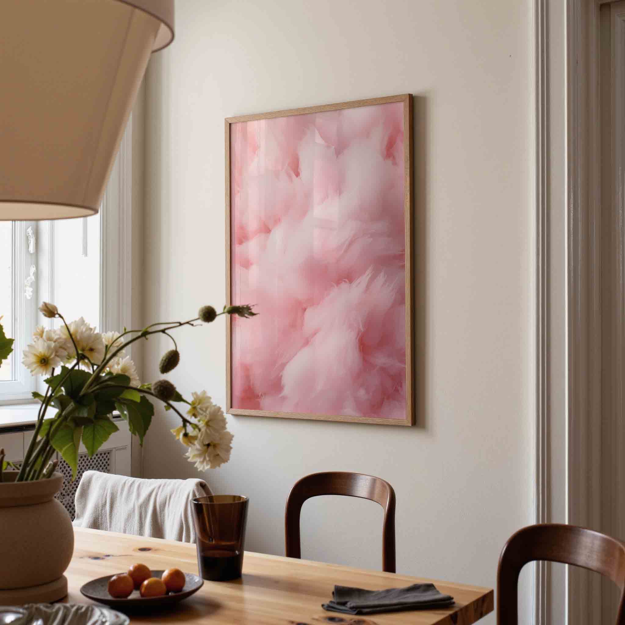 Roze pluizige textuur Poster