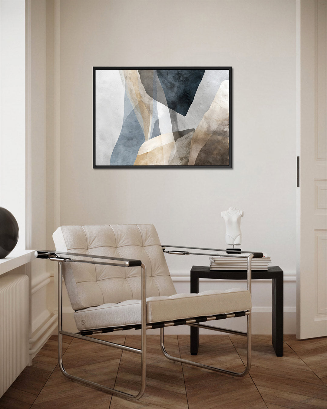 Gelaagde vormen compositie Kunstwerk