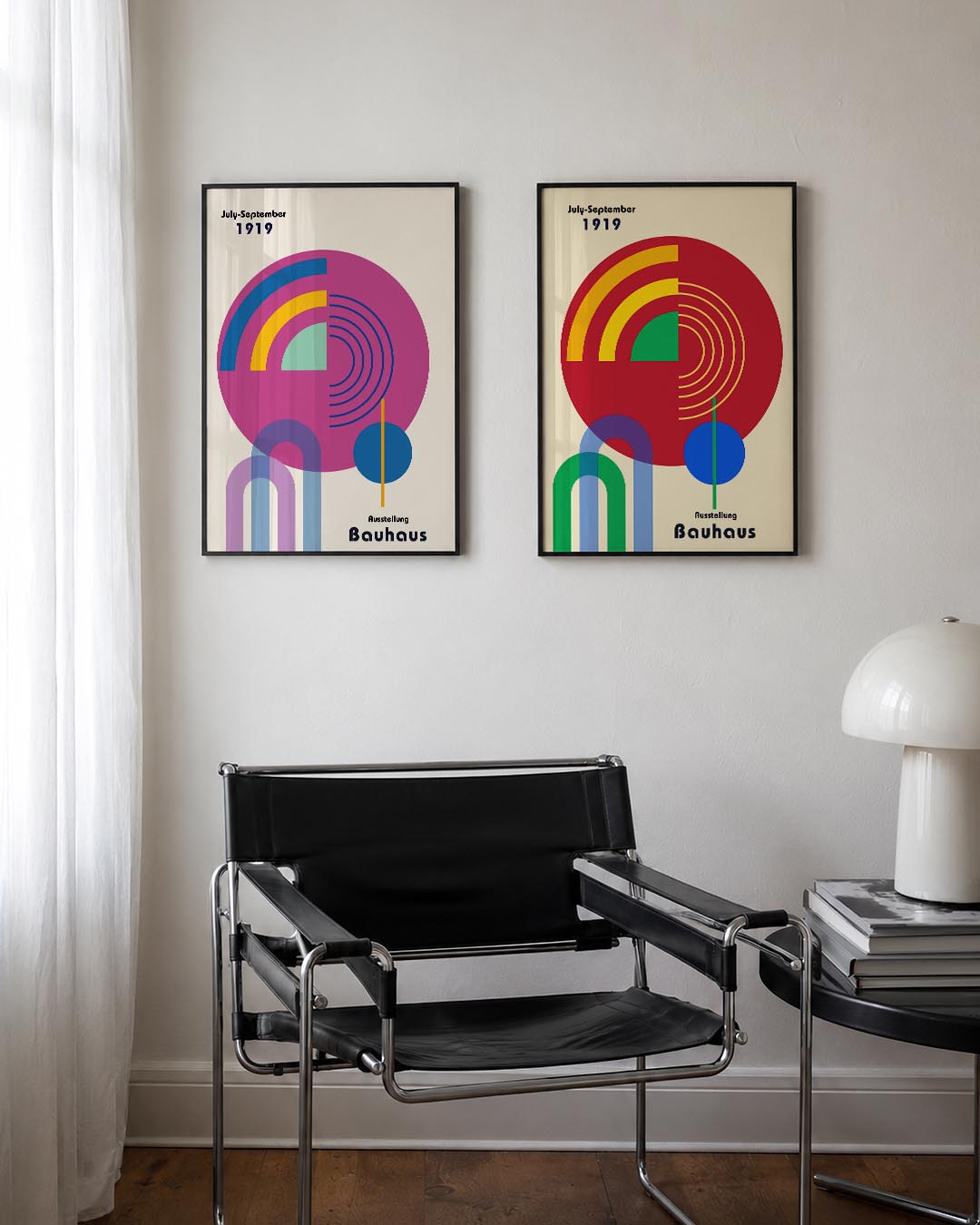 Kleurrijke cirkelcompositie Posterset