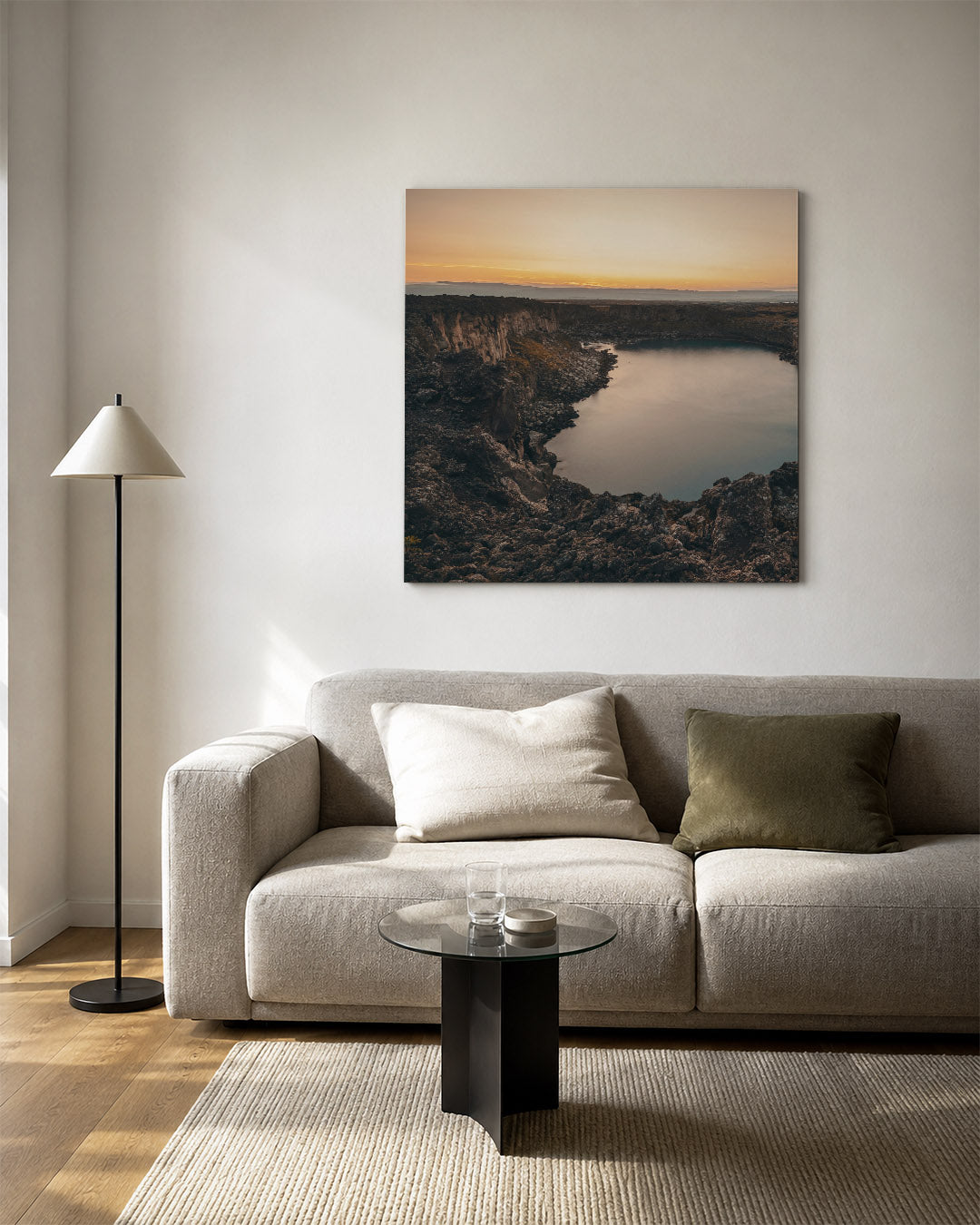 Rustige kratermeer Kunstwerk