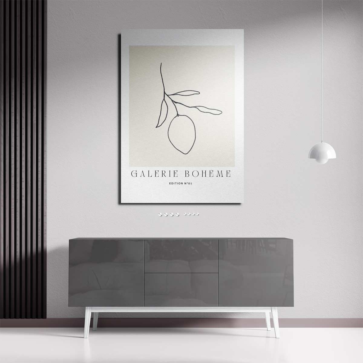 Simpele Citroenschets Kunstwerk-canvas-dibond-plexiglas-wanddecoratie-WallArtistic