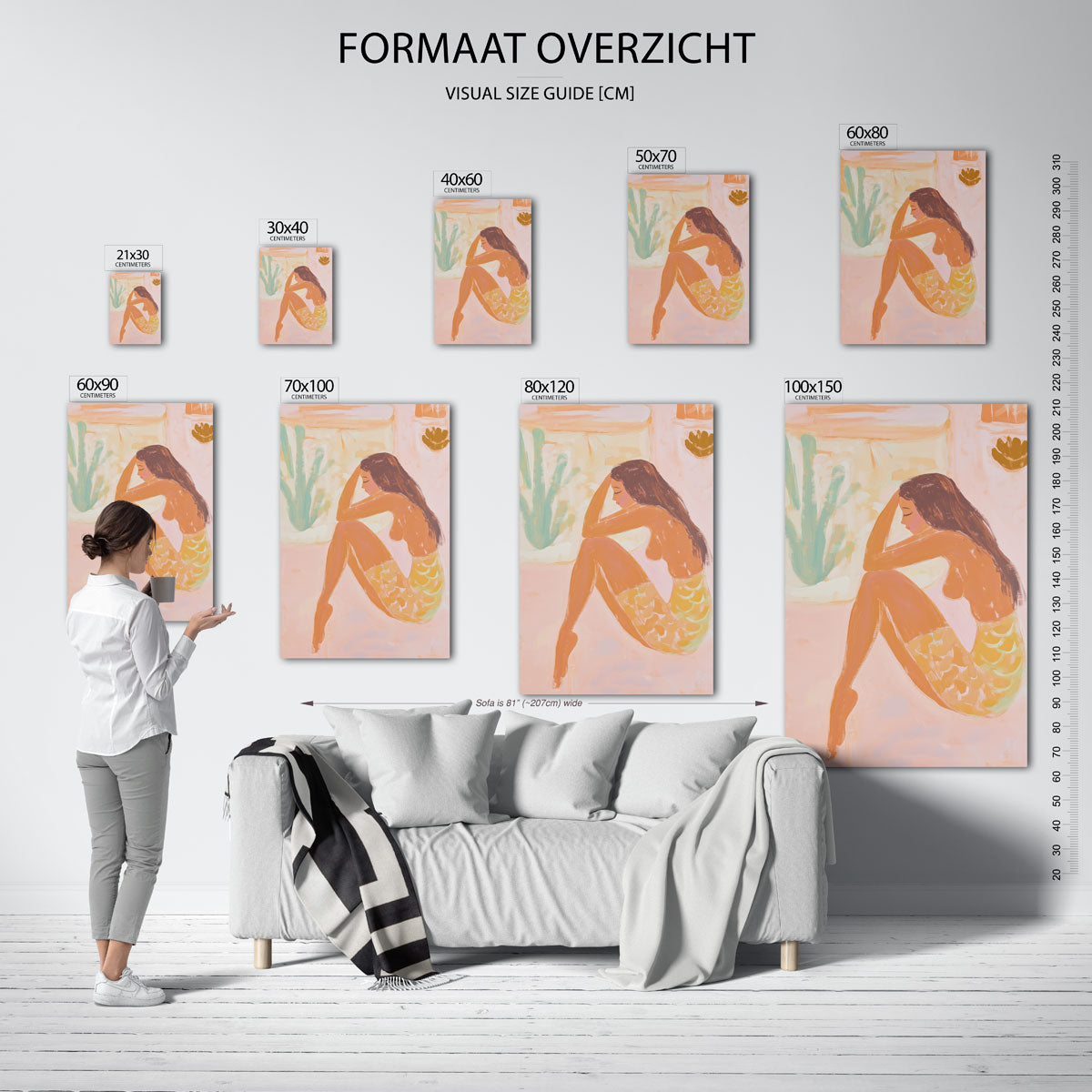 Zittende vrouw Poster