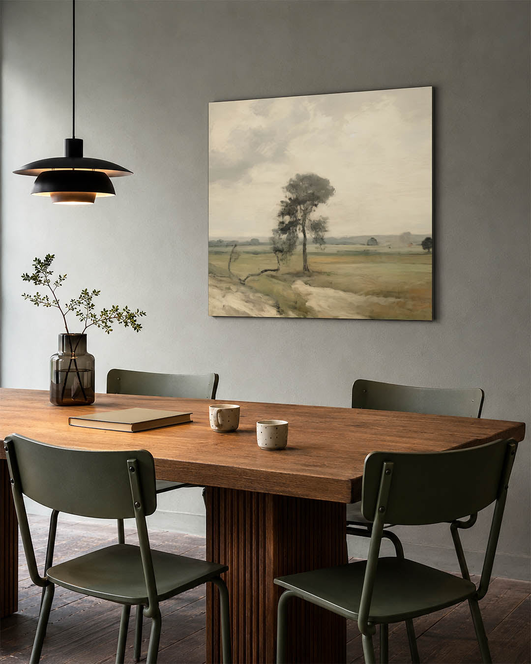 Rustig landschap Kunstwerk