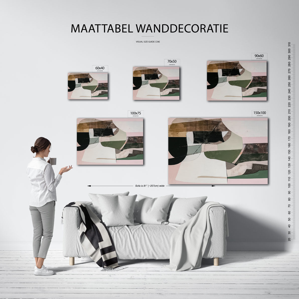 Organische vormen compositie Kunstwerk