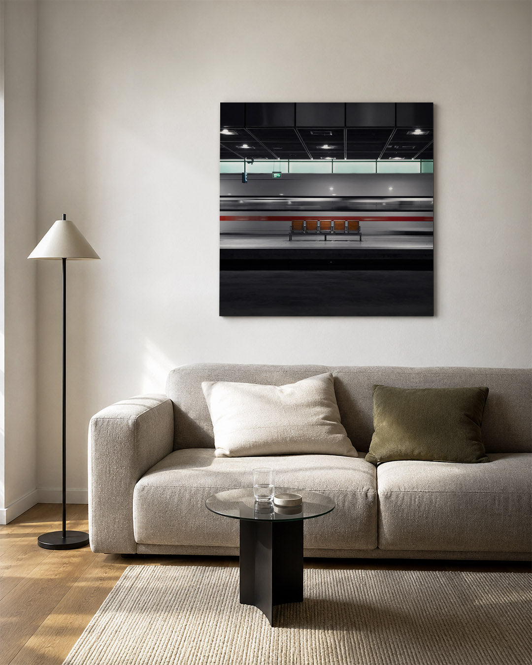 Stille station scene Kunstwerk