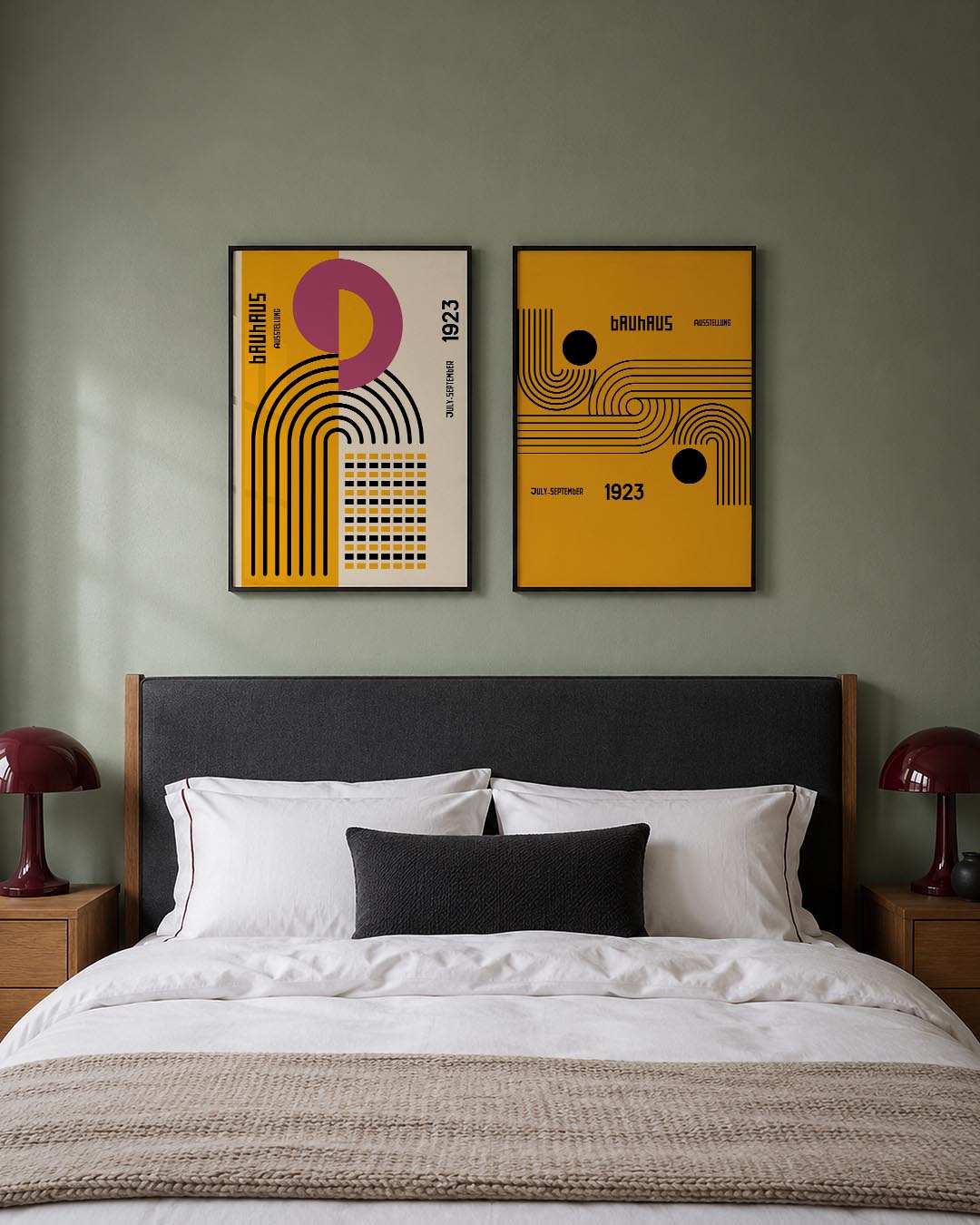 Kleurrijke lijnenspel Posterset