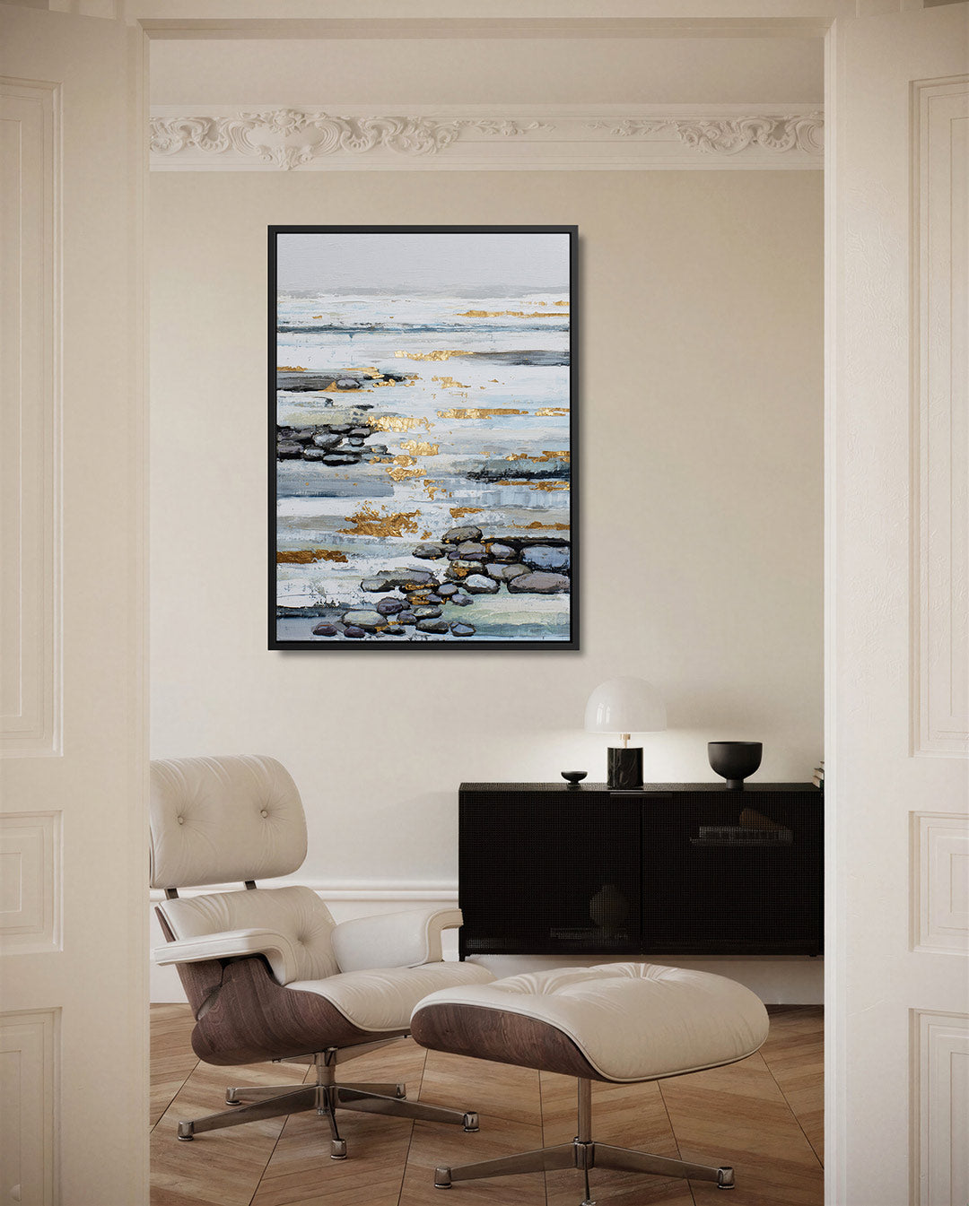 Gelaagde textuur compositie Kunstwerk