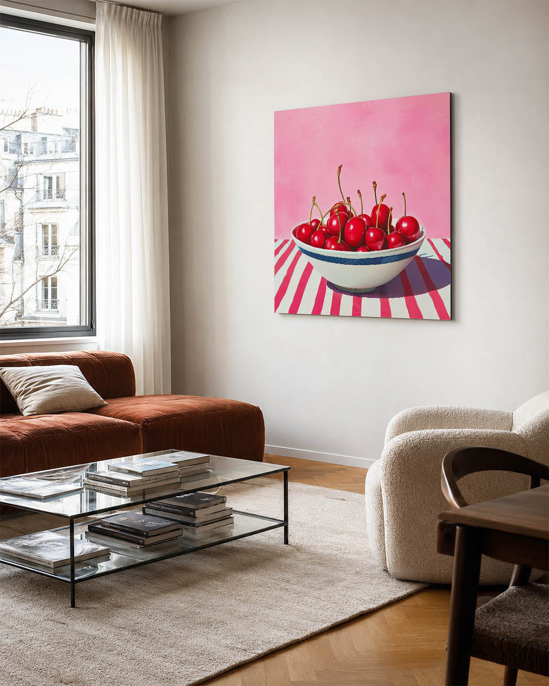 Kersen in kom Kunstwerk