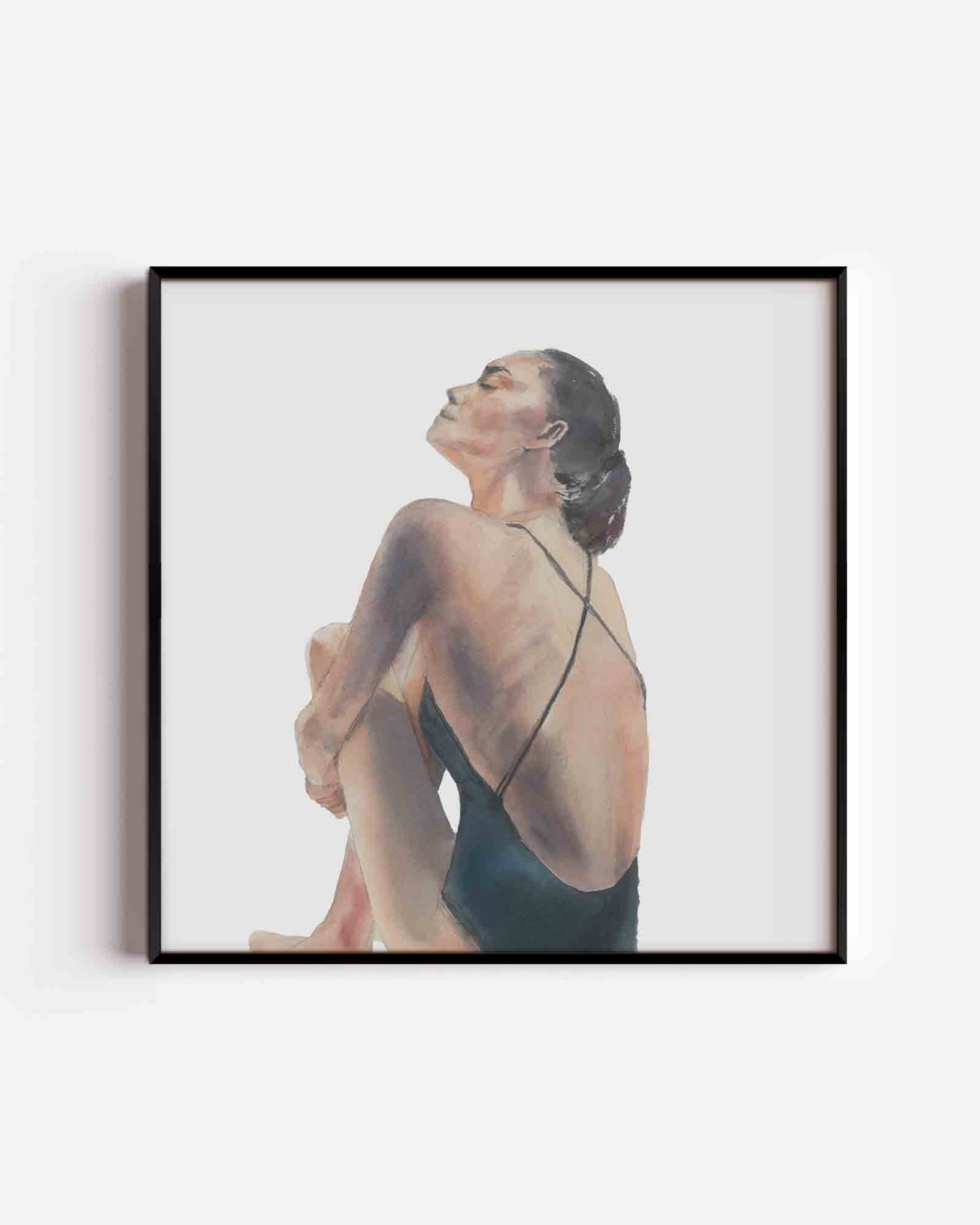 Zittende vrouw Poster
