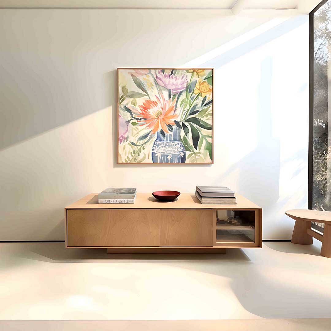 Bloemen in vaas Poster