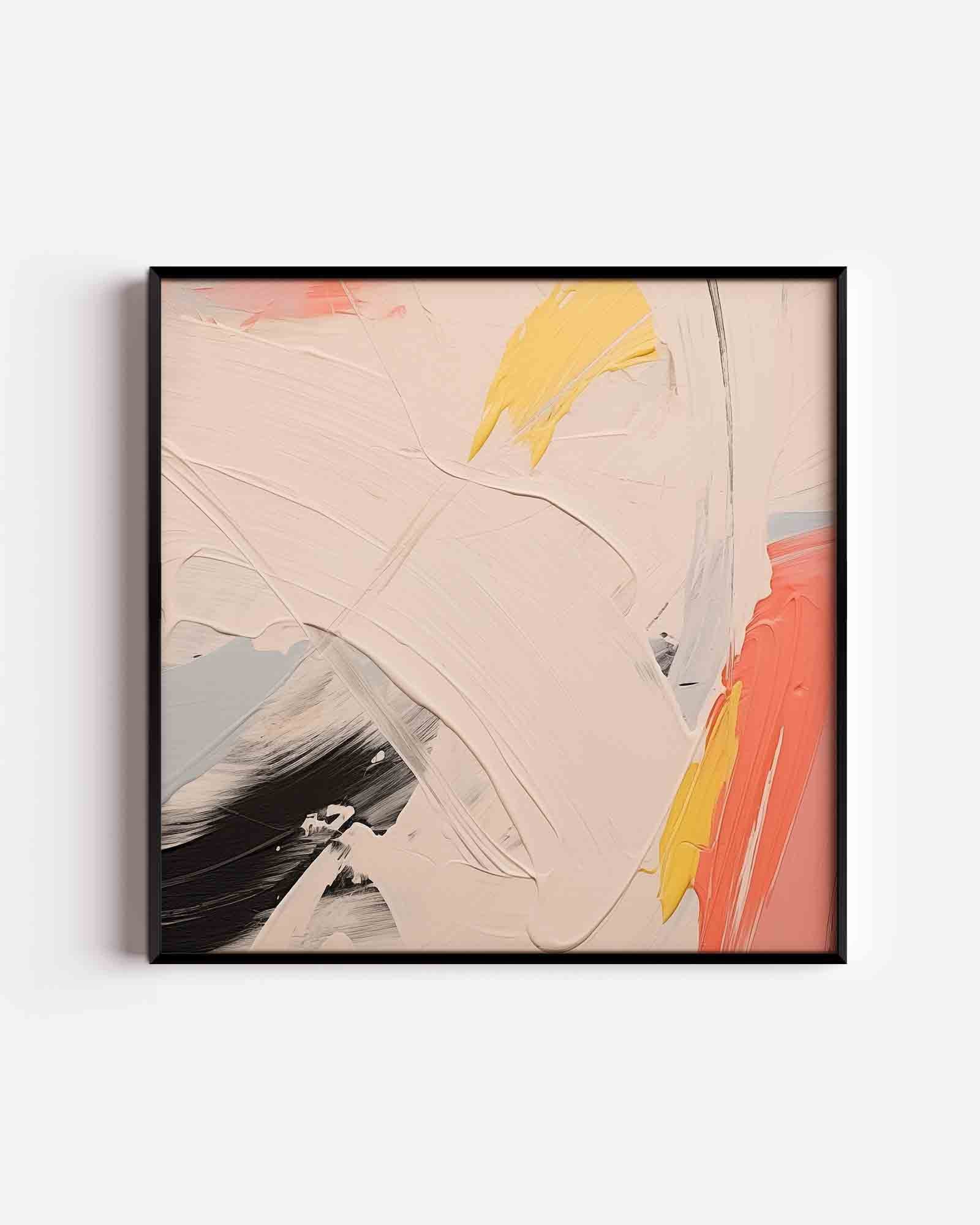 Abstracte penseelstreken Poster