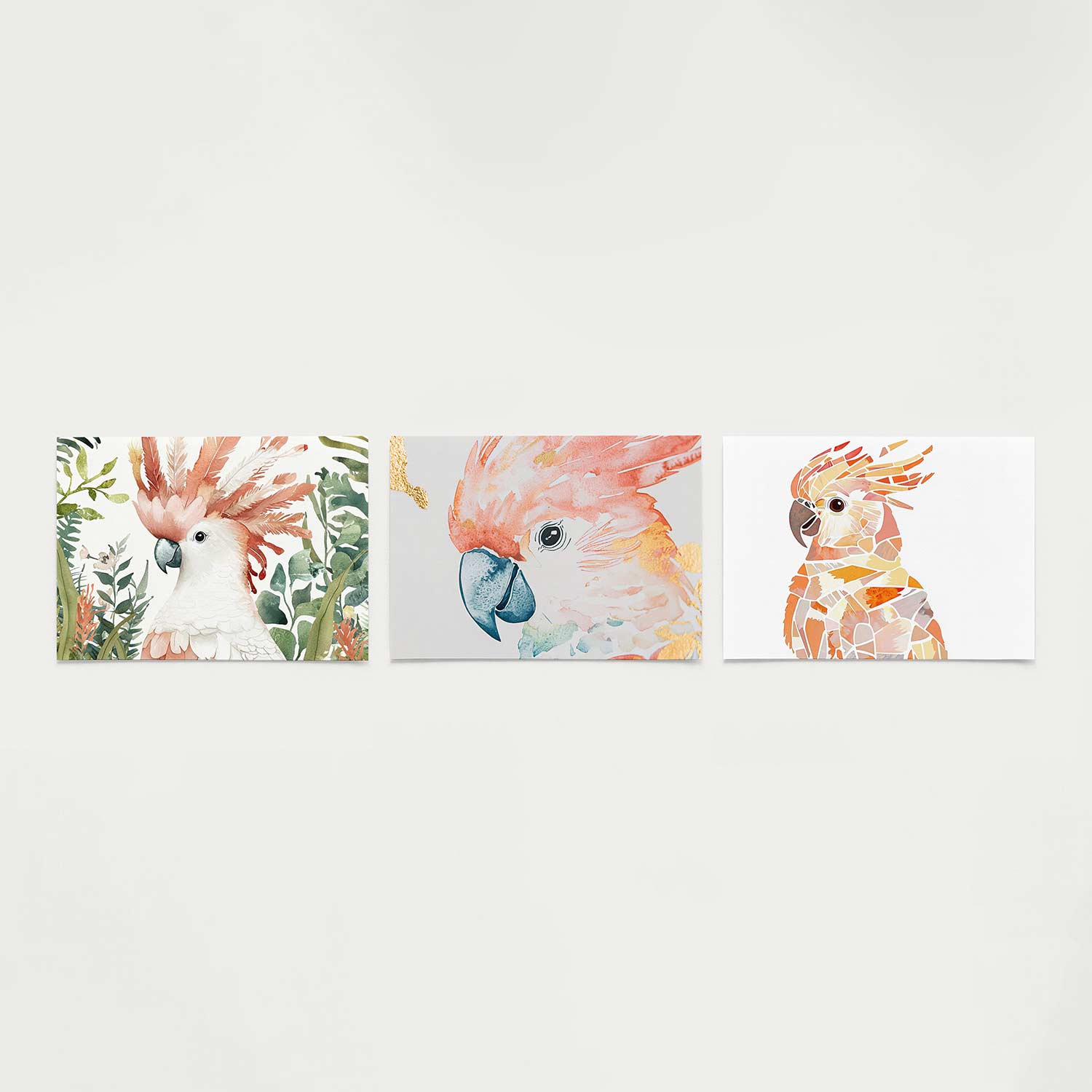Vogel en bladeren Posterset