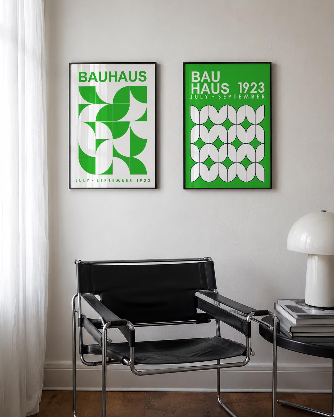 Groene vormenritme Posterset