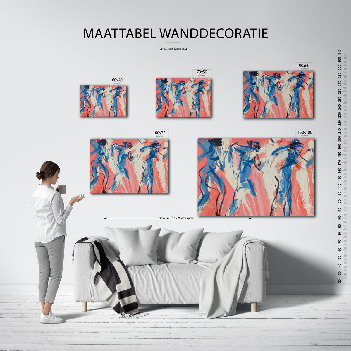 Dynamische figuren Kunstwerk