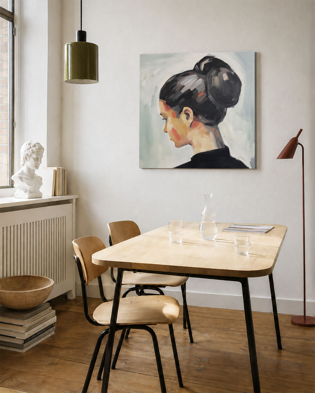 Portret met zachte tinten Kunstwerk