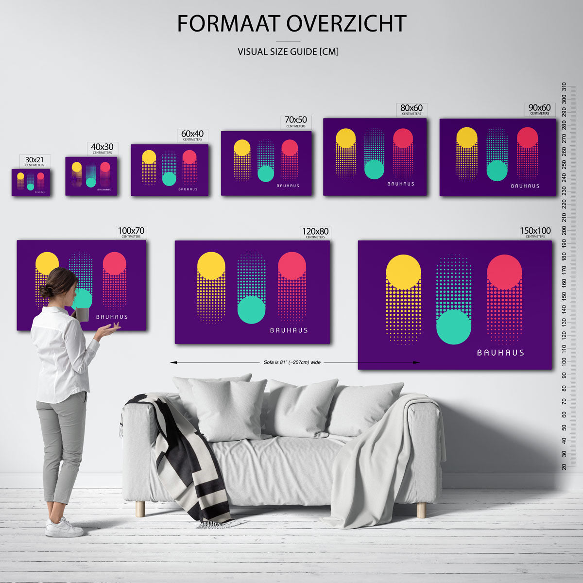 Kleurvlakken en patronen Poster
