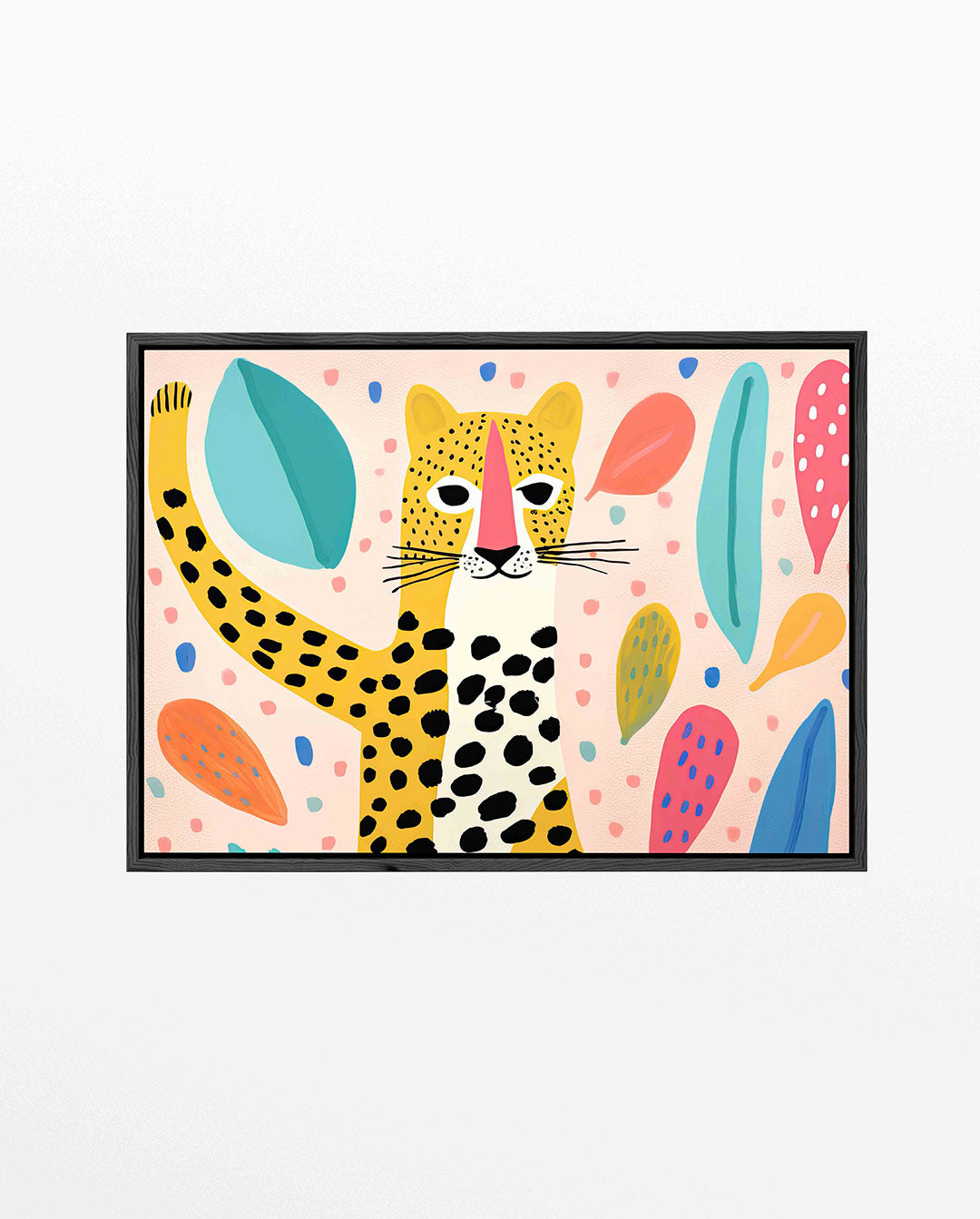 Vrolijke luipaard illustratie Kunstwerk