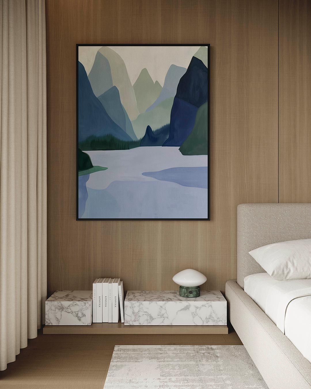 Serene berglandschap Kunstwerk