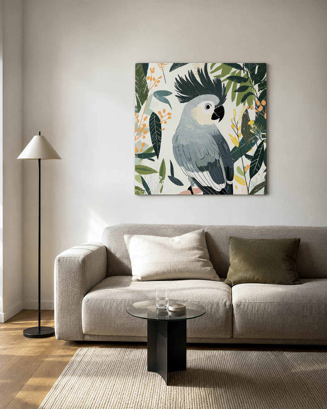 Vrolijke papegaai Kunstwerk