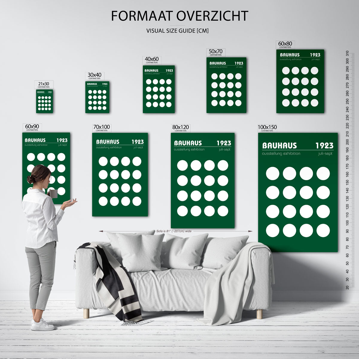 Cirkelpatroon en tekst Poster