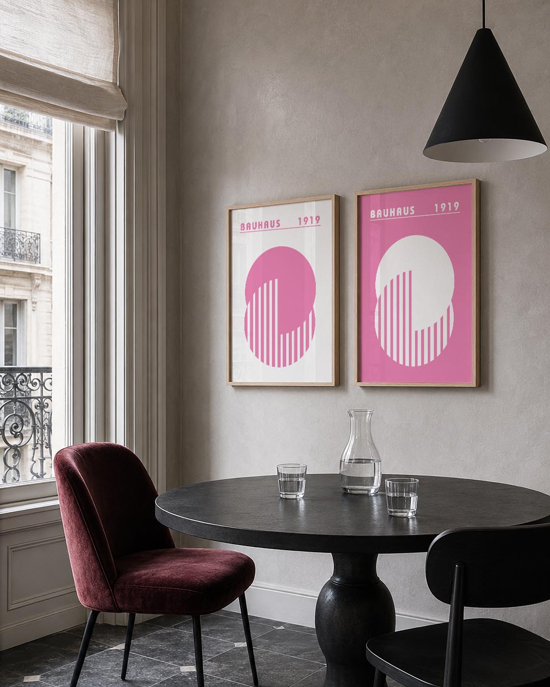 Cirkel en strepen Posterset