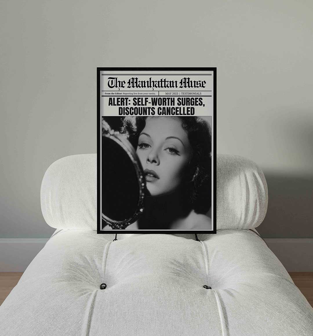 Vrouw met spiegel Poster