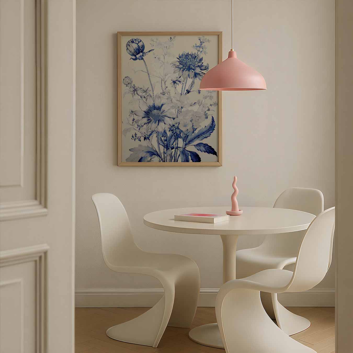 Bloemenpracht in Blauwtinten Poster-WallArtistic