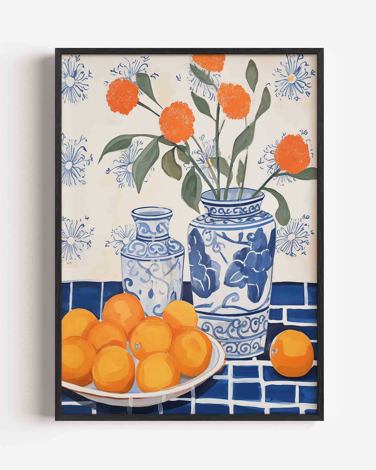Bloemen en fruit Poster