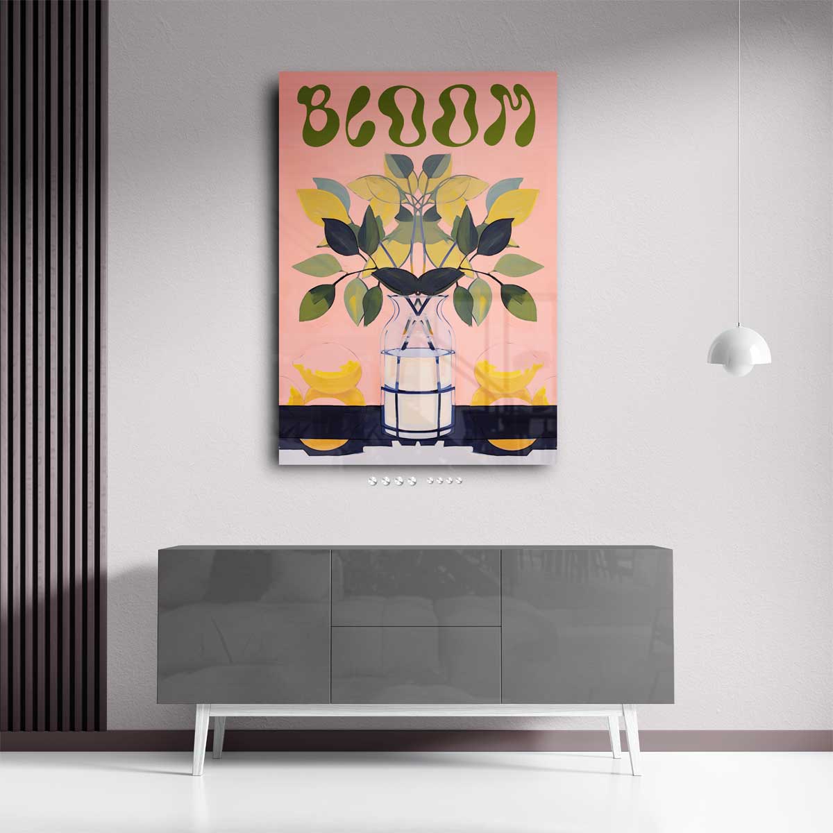 Bloemrijke Reflectie Kunstwerk-canvas-dibond-plexiglas-wanddecoratie-WallArtistic