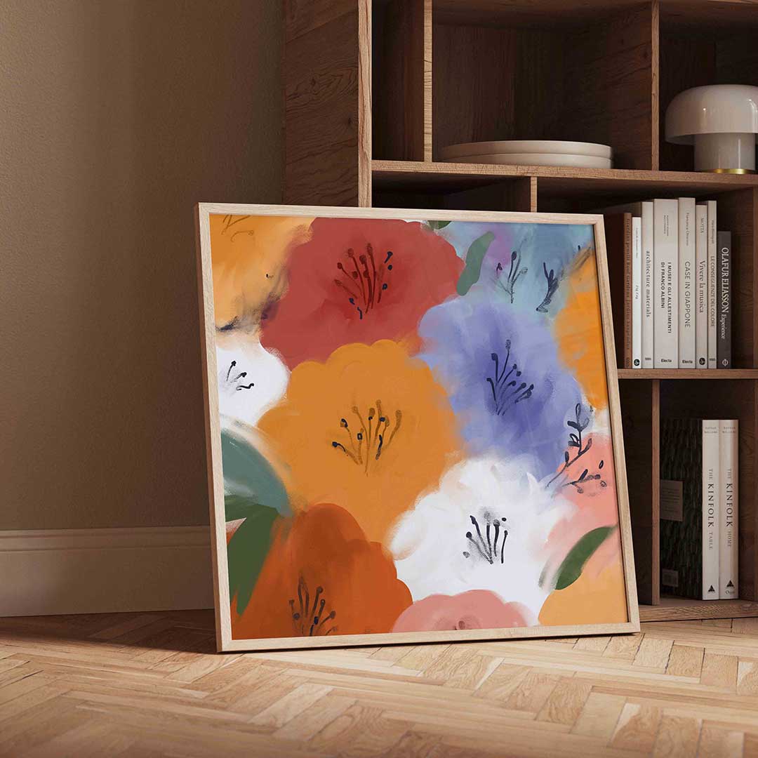 Bloemen en bladeren Poster