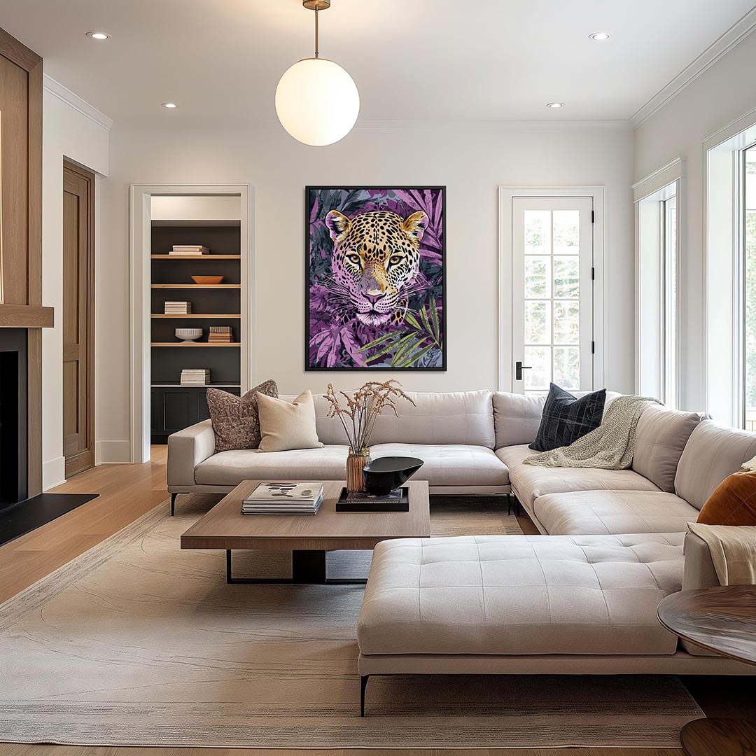 Levendige luipaard Kunstwerk