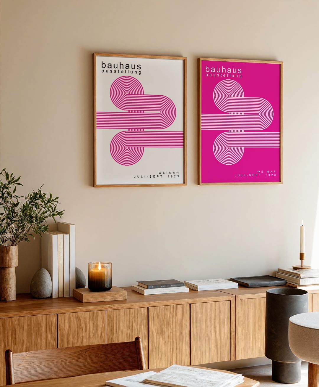 Lijnen en cirkelvormen Posterset