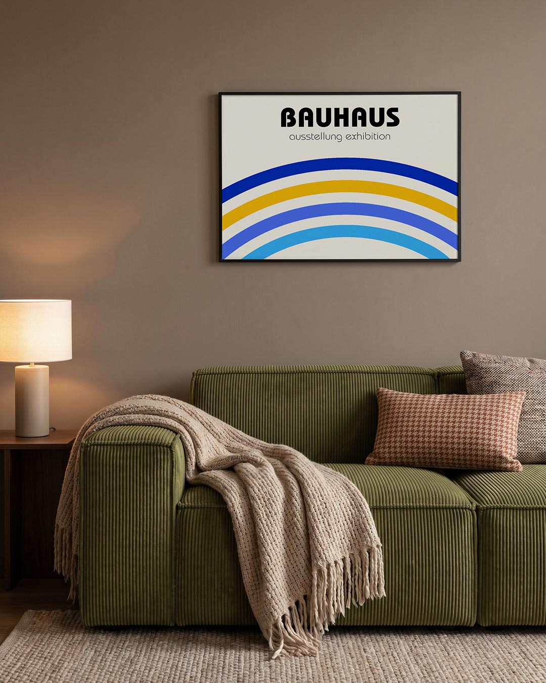 Kleurvolle booglijnen Poster