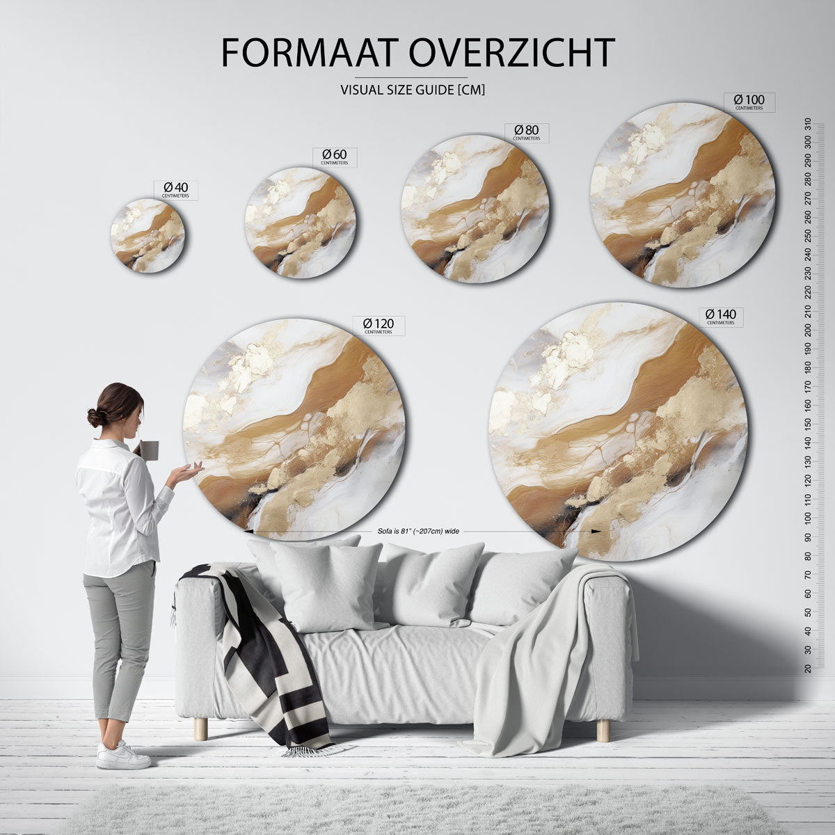Gouden textuur Muurcirkel