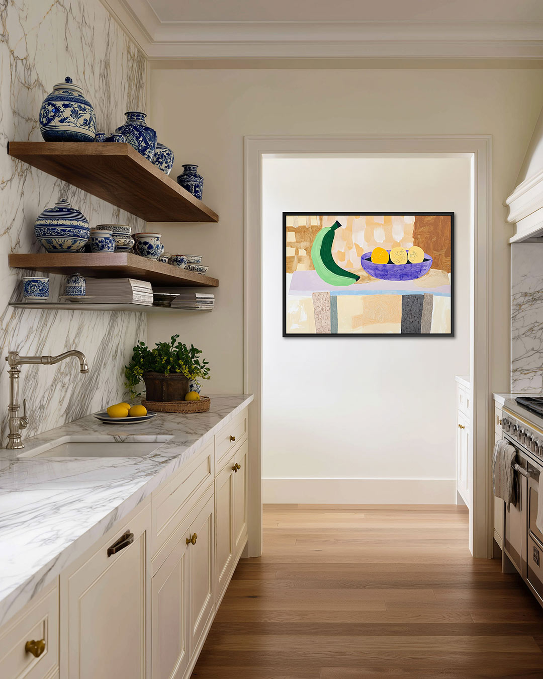 Fruit en vormen Kunstwerk