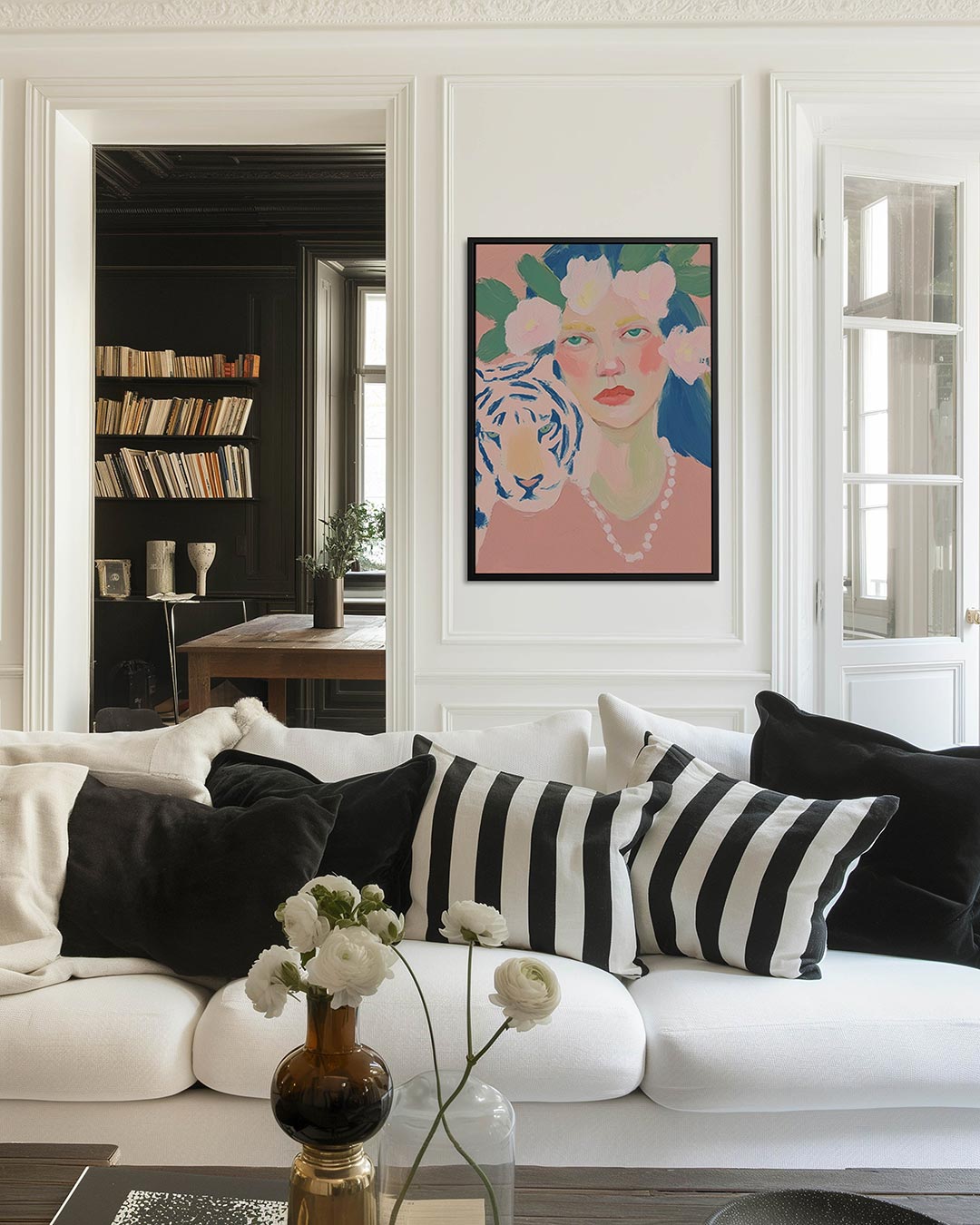 Dromerige portret tijger Kunstwerk