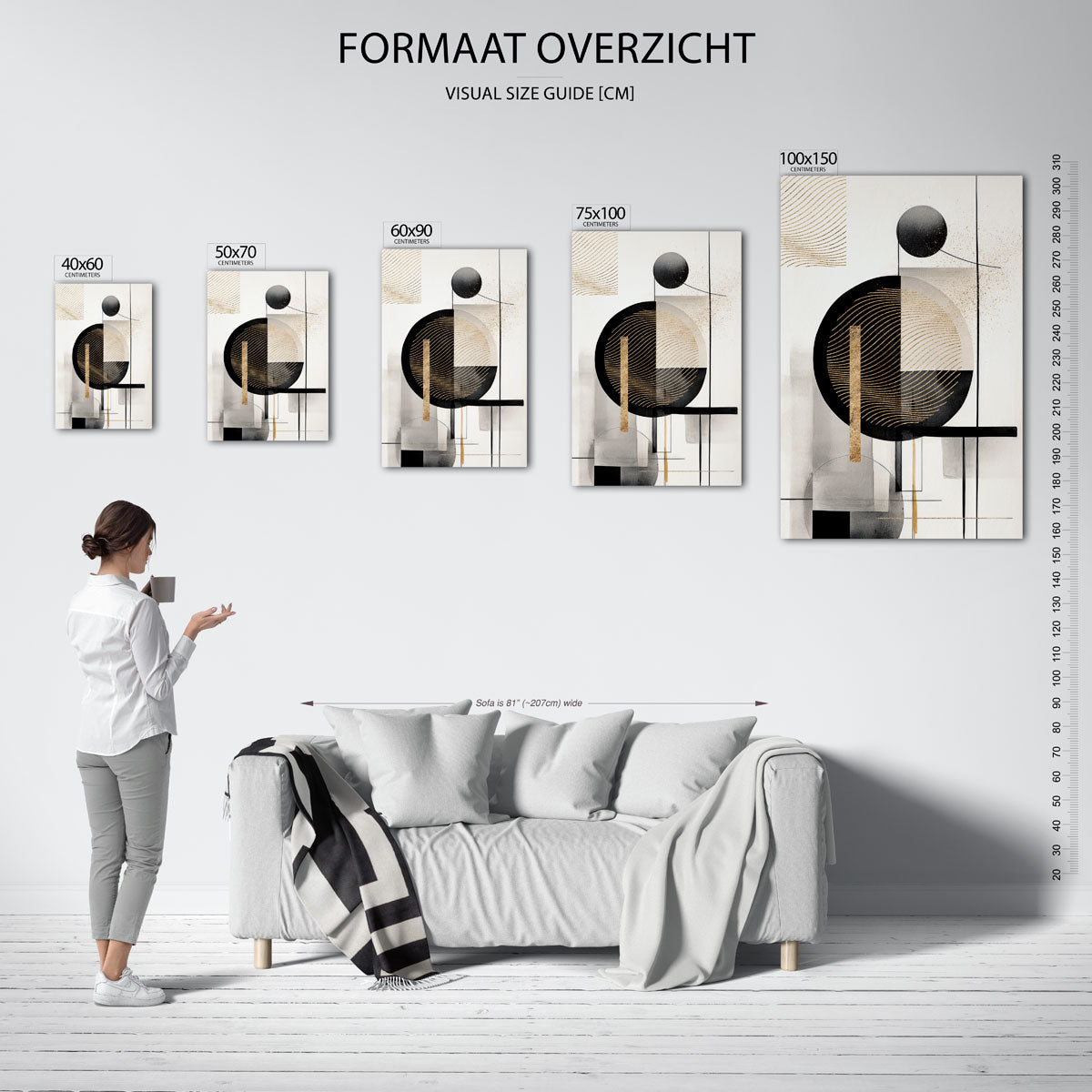 Geometrische lijnen Kunstwerk