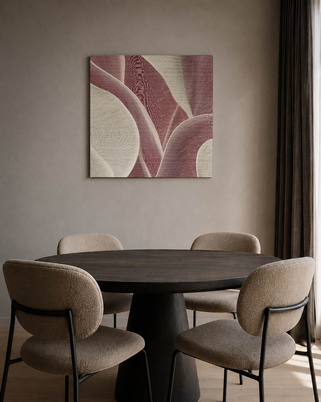 Golvende lijnen compositie Kunstwerk