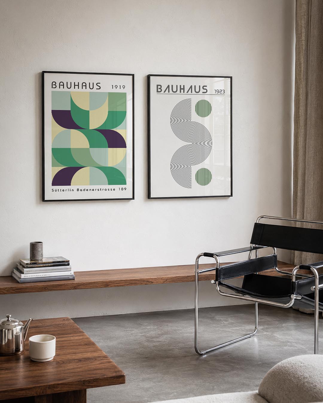 Kleurrijke vlakverdeling Posterset