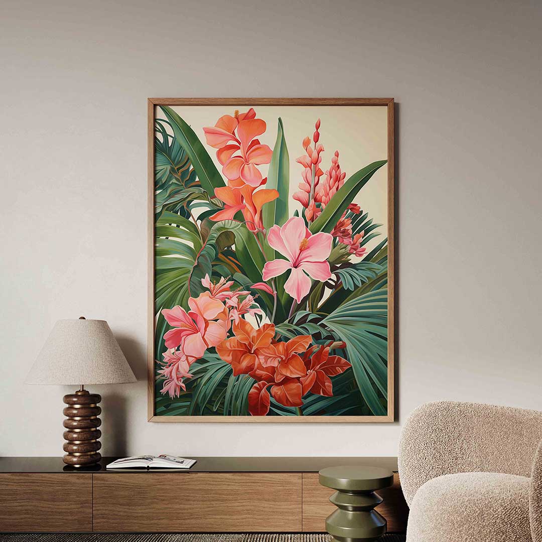 Bloemen en bladeren Poster