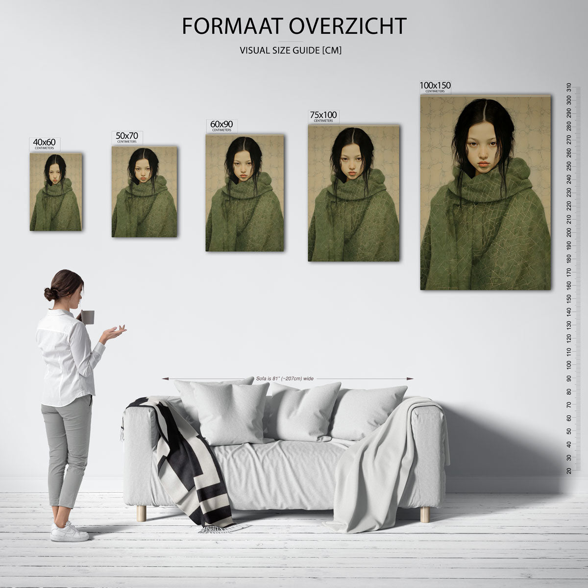 Intrigerend portret Kunstwerk