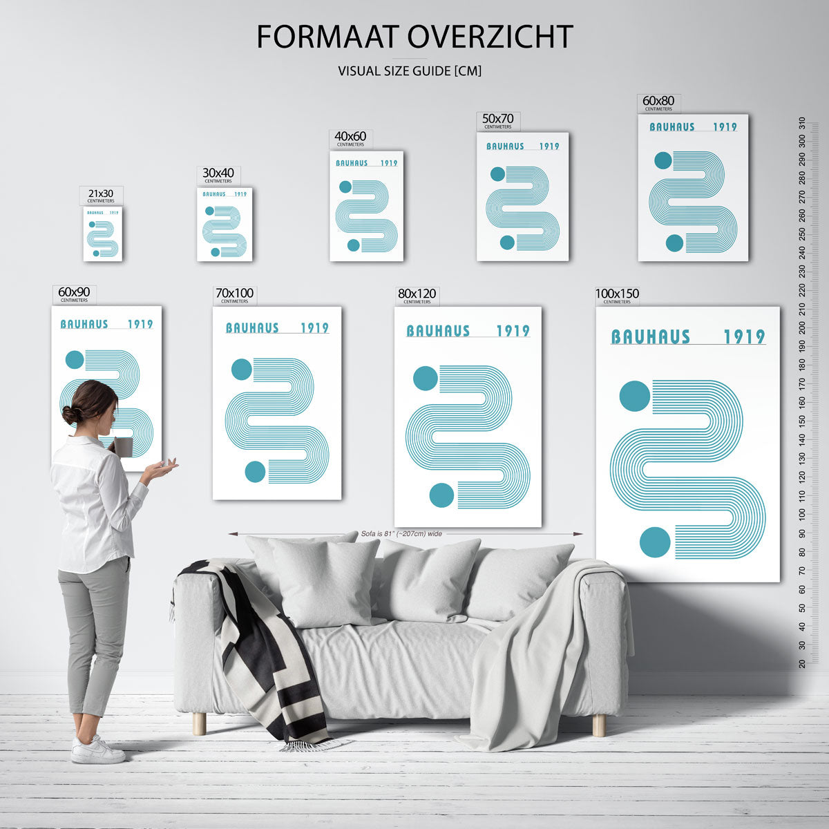Lijnen en vlakken Poster